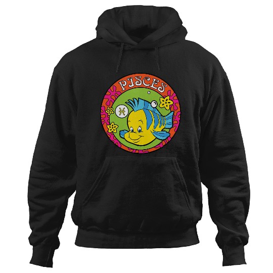 Discover Disney The Little Mermaid Flounder Zodiac Pisces Retro Hoodies