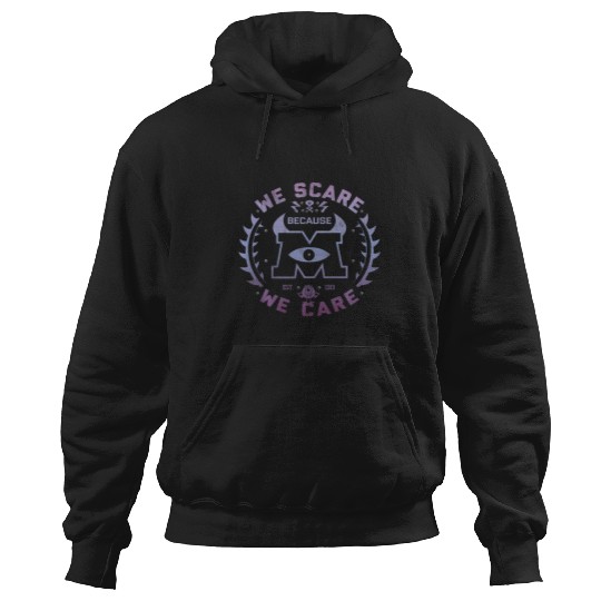 Disney Pixar Monsters Inc. We Scare Because We Care Logo Hoodies