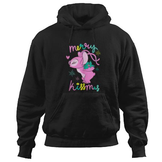 Disneyss Lilo Stitch Christmas Angel Merry Kisssmas Mistletoe Hoodies