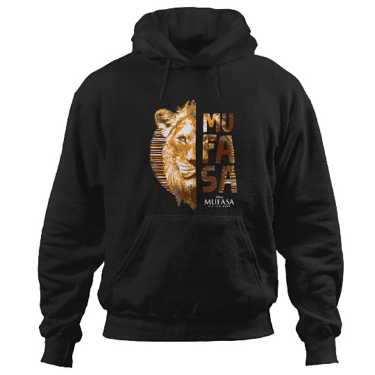 Disneyss Mufasa The Lion King Movie Faces And Name Sun Art Hoodies