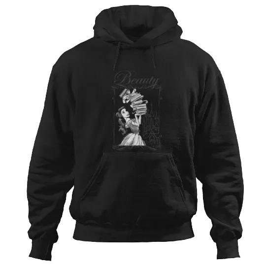 Discover Disney Beauty And The Beast Belle Books Sketch Premium Hoodies