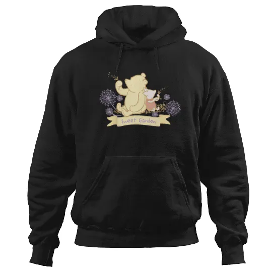 Disneyss Winnie The Pooh Sweet Garden Cute Pooh Piglet Logo Hoodies