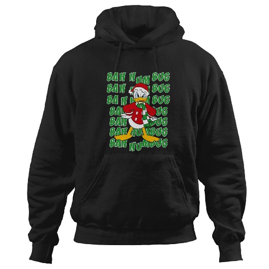 Disneys donald duck bah humbug christmas text stack Hoodies