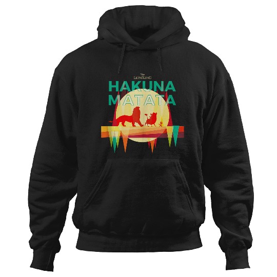 Disneyss The Lion King Hakuna Matata Paper Cut Big Chest Logo Hoodies