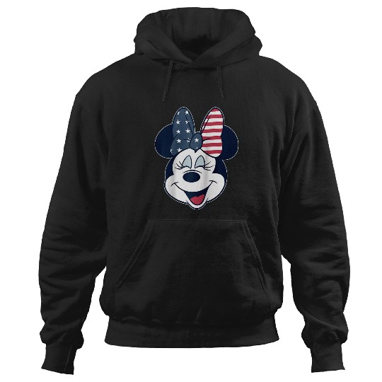 Disneys Mickeys and friends minnie american Flags bow raglan baseball Hoodies