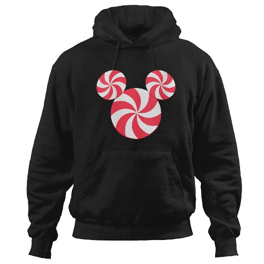 Disney New Mickey Icon Christmas Peppermint Candy Holiday Hoodies