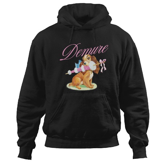 Disneyss Lady And The Tramp Cute Lady Demure Sketch Chest Logo Hoodies
