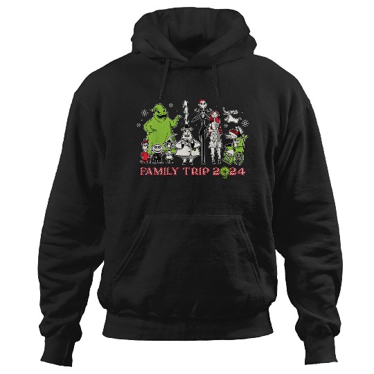 Disneyss The Nightmare Before Christmas Snow Family Trip 2024 Hoodies
