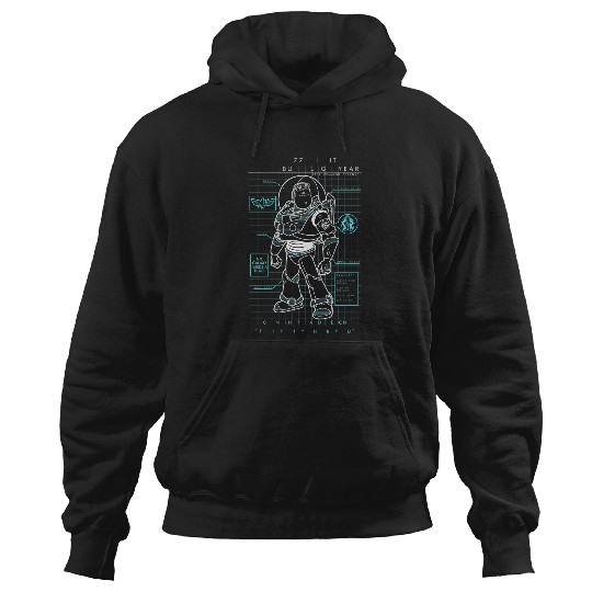 Disneys Pixars toy story 4 buzz lightyear schematics portrait premium Hoodies