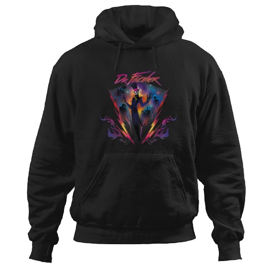 Disneys Villains Dr Facilier 90s Rock Band Neon Hoodies