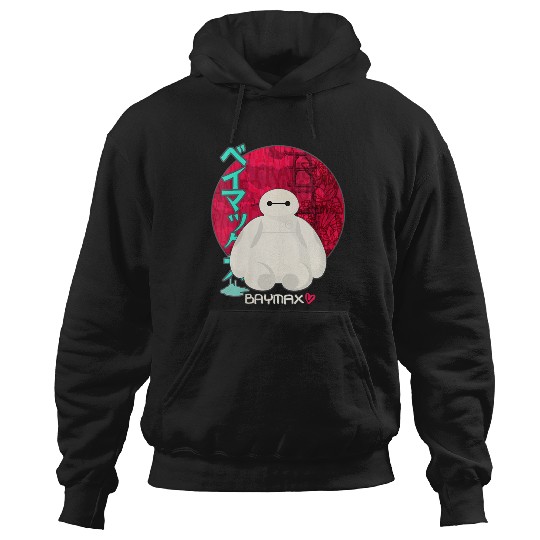 Disneyss Big Hero 6 Baymax Cute San Fransokyo Kanji Portrait Hoodies