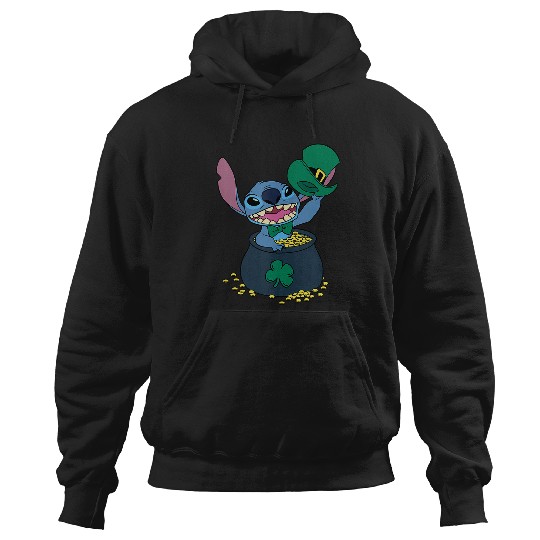 Disney Stitch Pot of Gold Shamrock St. Patricks Day Tank Top Hoodies