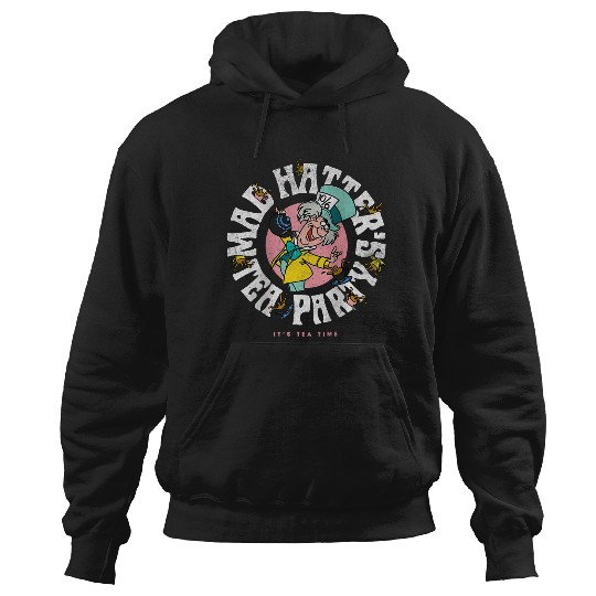 Disneyss Alice In Wonderland Mad Hatter Team Party Big Logo Hoodies
