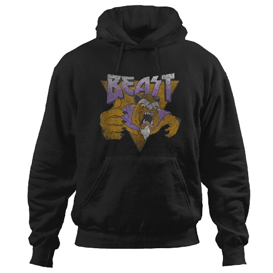 Disneyss Beauty And The Beast 90 Retro Big Chest Portrait Hoodies