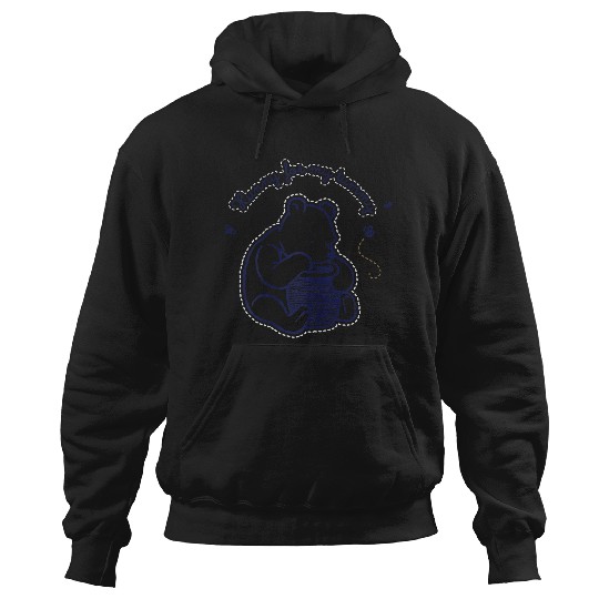 Disneyss Winnie The Pooh Hunny For My Tummy Outline Hoodies