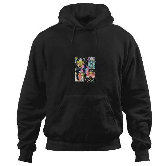 Disneyss Villains Wonderfully Wicked Colorful Retro Poster Hoodies