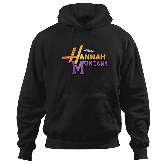 Disneyss Hannah Montana Classic Iconic Big Chest Text Logo Hoodies