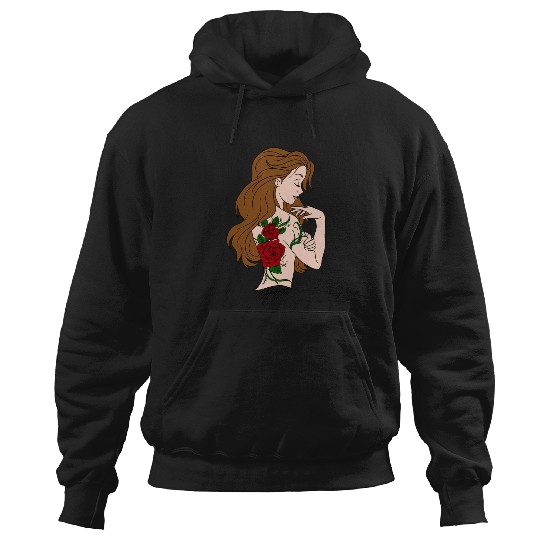 The Rose  : Disney princess tattoo Shirt,  Princess tattoo vintage t shirt, Disney princess tattoo Gift Fan S-5XL Hoodies