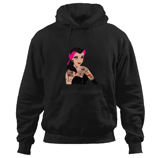 Bella Punk  : Disney princess tattoo Shirt,  Princess tattoo vintage t shirt, Disney princess tattoo Gift Fan S-5XL Hoodies