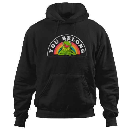 Disneyss The Muppets Kermit You Belong Rainbow Pride Hoodies