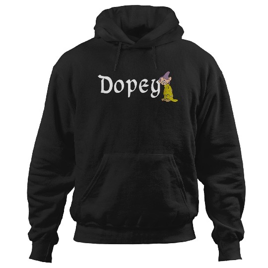 Disneyss Snow White Dopey Leaning On Name Banner Hoodies