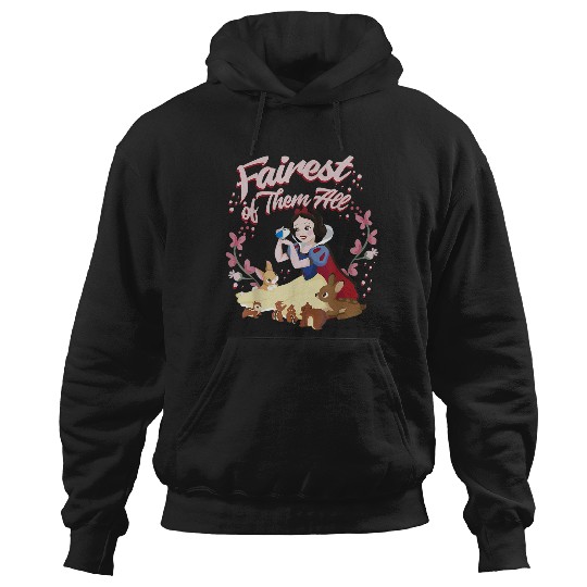 Disneyss Snow White Fairest Floral Wreath Graphic Hoodies