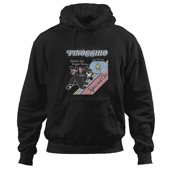 Disney Pinocchio Wishes Do Come True Figaro And Cleo Retro Hoodies