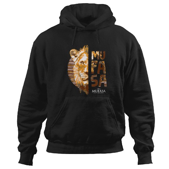 Disneyss Mufasa The Lion King Movie Faces And Name Sun Art Hoodies
