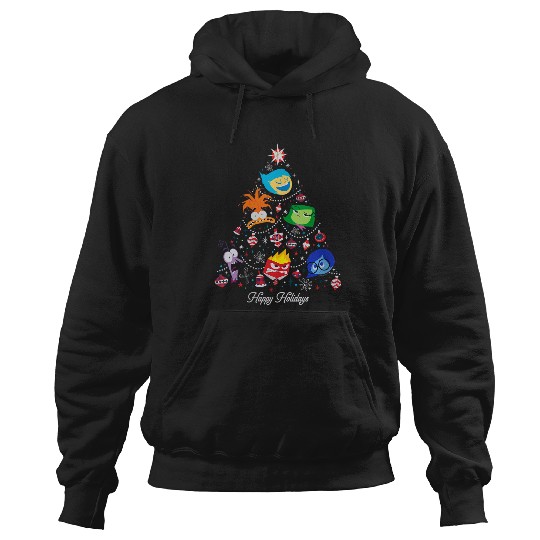 Disneyss And Pixarss Inside Out 2 Emotions Christmas Tree Hoodies