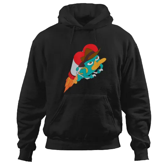 Disney Phineas And Ferb Perry The Platypus Jetpack Action Hoodies