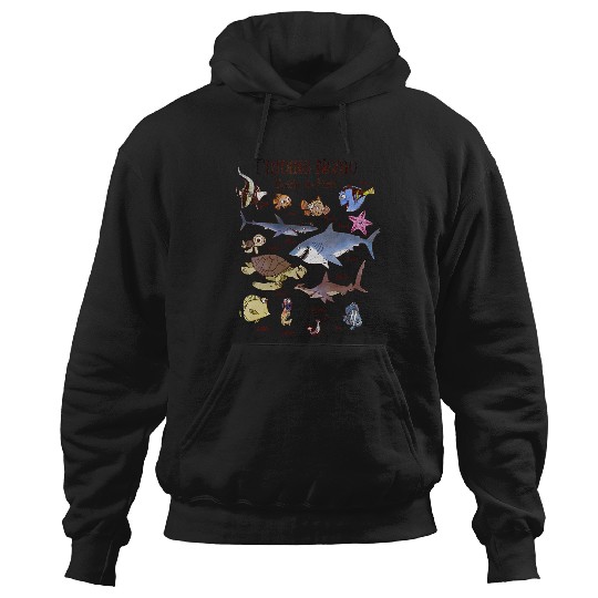 Womens Disney Pixar Finding Nemo Fish Guide V-Neck Hoodies
