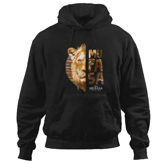 Disneyss Mufasa The Lion King Movie Faces And Name Sun Art Hoodies