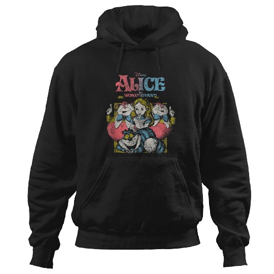Disneyss Alice In Wonderland Iconic Characters Vintages Poster Hoodies