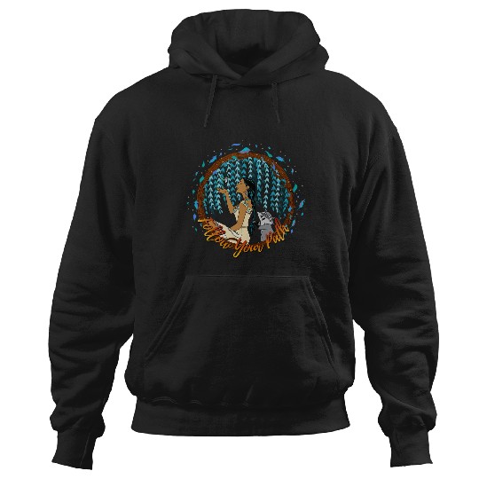 Disney Pocahontas Follow Your Path Circle Text Hoodies
