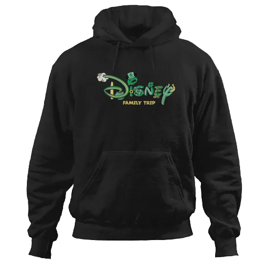 Disneyss Logo St Patricks Day Family Trip Vacation Matching Vneck Hoodies