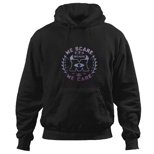 Disney Pixar Monsters Inc. We Scare Because We Care Logo Hoodies