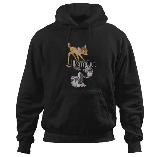Disney Bambi Classic Group Shot Title Logo Hoodies