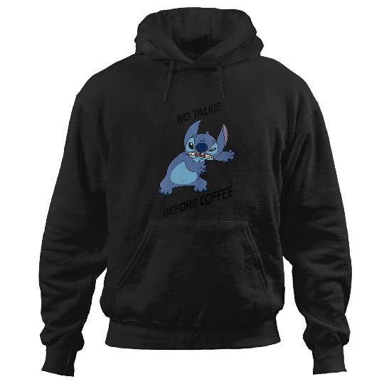 Disneyss Lilo Stitch No Talkie Before Coffee Grumpy Stitch Vneck Hoodies