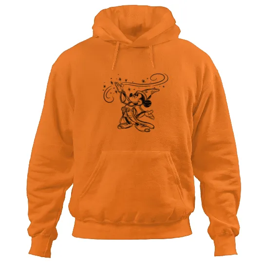 Sketched Sorcerer Mickey Hoodies, Matching Disney Hoodies, Classic Mickey Hoodies