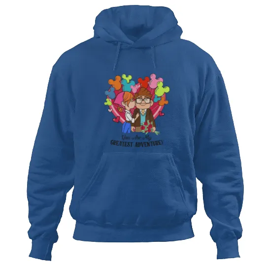 Retro Carl and Ellie Disney Balloon Hoodies, You're My Greatest Adventure, Disney Up Valentine's Day Hoodies