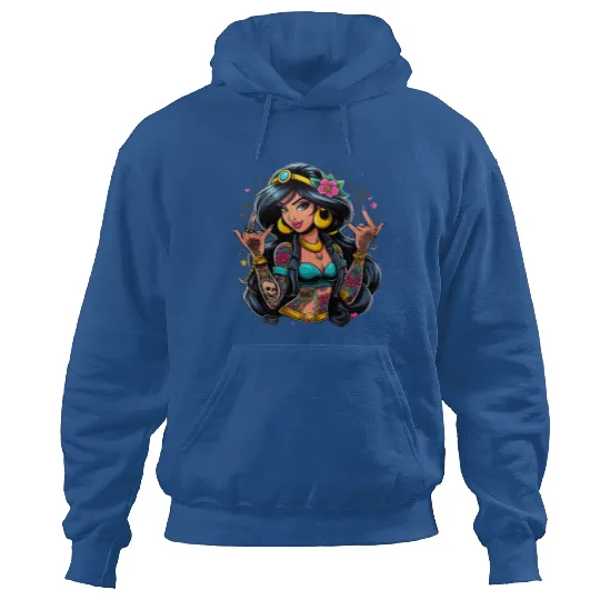Jasmine Hoodies, Disney Princess, Disney Hoodies, Rock Punk Tattoo, Disney Princess Tattoo Hoodies