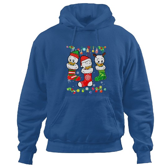 Disney DuckTales Huey, Louie, Dewey Christmas Socks Lights Hoodies