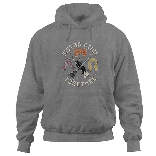 Disney Hocus Pocus Sistas Stick Together Hoodies, Sanderson Sisters Halloween Hoodies