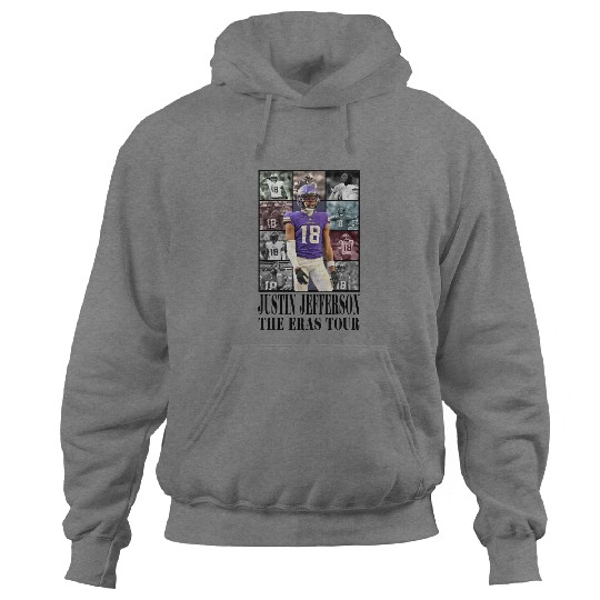 Discover Justin Jefferson The Eras Tour Hoodies, Vintage 90s Sports Bootleg Style Hoodies