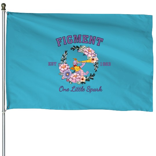 Disney Figment House Flags, Purple Dragon House Flags, Figment Est 1983 House Flags