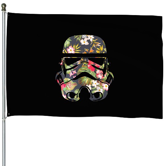 Star Wars Tropical Stormtrooper Floral House Flag