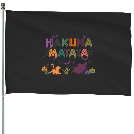 Hakuna Matata House Flags, Disney Halloween House Flags