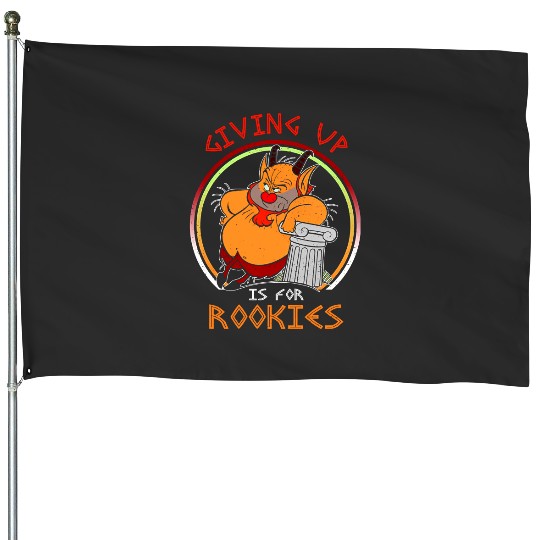 Retro Hercules Phil Giving Up Is For Rookies House Flags / Funny Disney House Flags