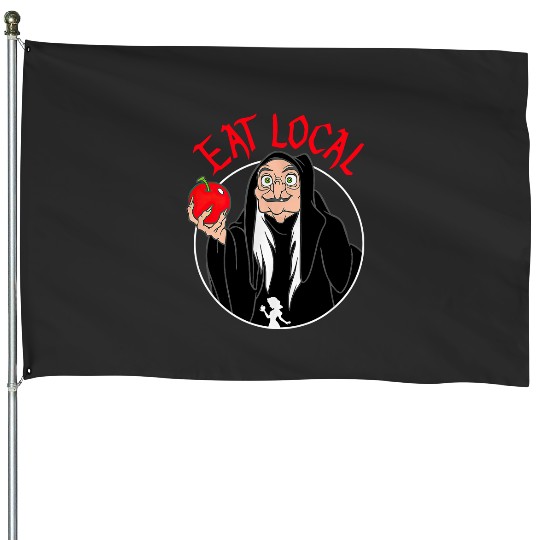 Disney Snow White Witch Poison Apple Eat Local Witch Vacation Disney House Flags