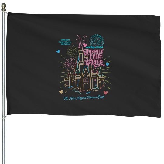 Happily Ever After Magic Kingdom Tour Comfort House Flags, Disneyworld House Flags